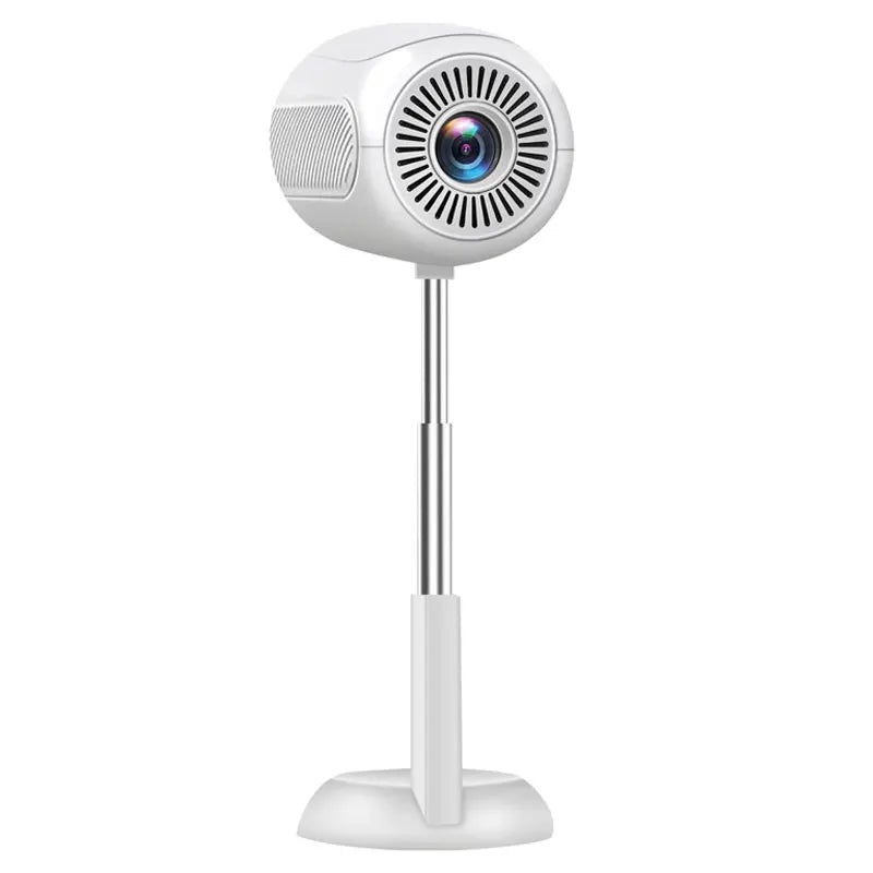 Portable mini projector on a stand