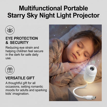 USB-powered night light plugged in and glowing