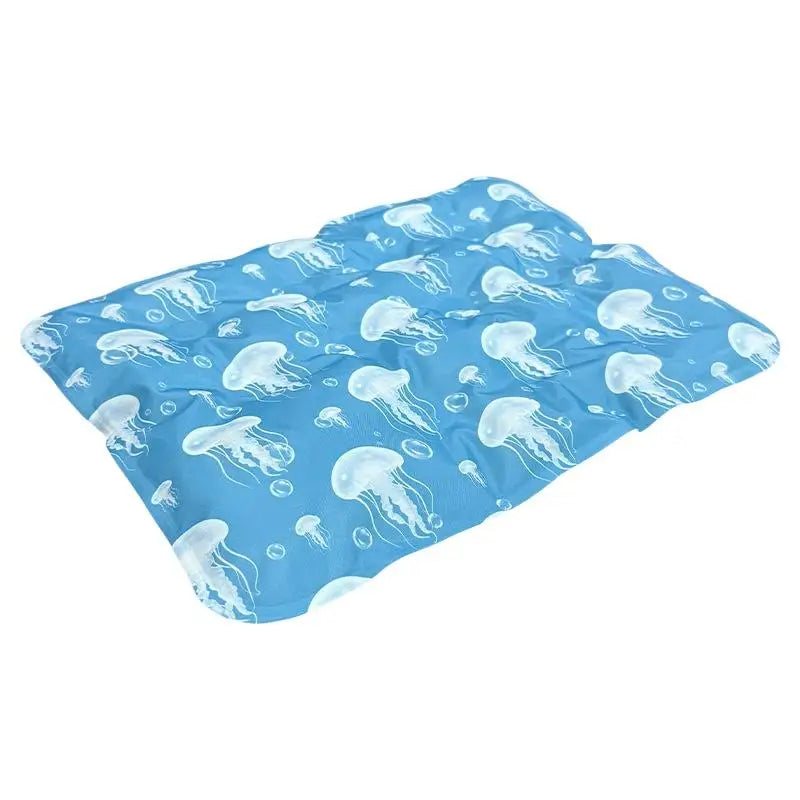 Close-up of cooling pet mat quilted fabric surface texture