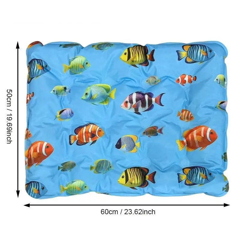 Cat and dog cooling mat for summer comfort indoor and outdoor