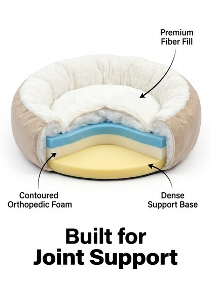 CozyNest Calming Orthopedic Pet Bed for Dogs & Cats